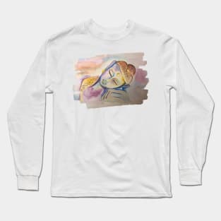 Watercolor Art Buddha Long Sleeve T-Shirt